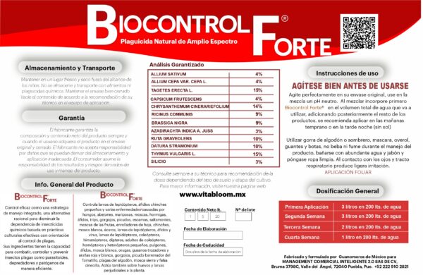 Agrícola - BIOCONTROL. <br>Bioinsecticida <br>Concentrado - Imagen 2