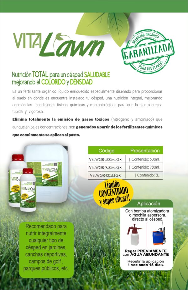 VITALAWN <br>Fertilizante Orgánico <br>CONCENTRADO PARA PASTO - Imagen 9