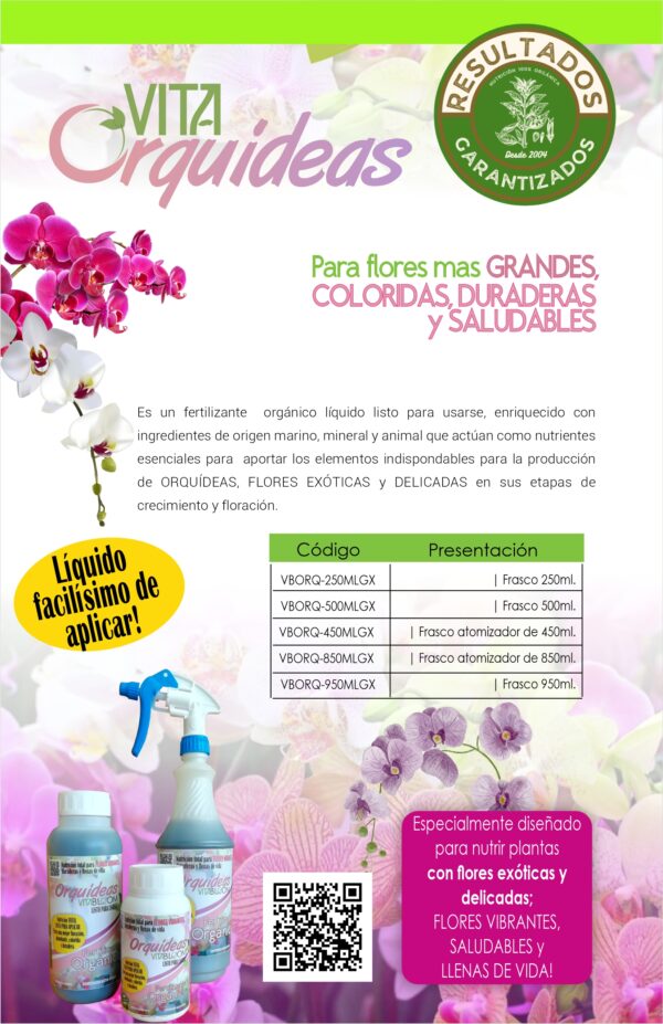 VITAORQUÍDEAS, Nutrición 100% Orgánica para Orquídeas - Imagen 3