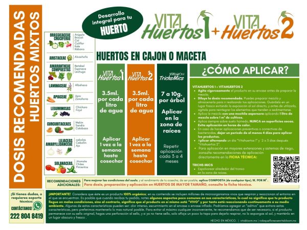 VITAHUERTOS DÚO Fertilizante Orgánico para Cultivos Mixtos - Imagen 3